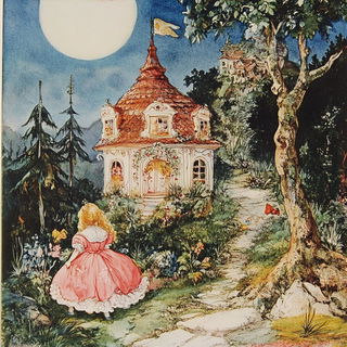 Pulpflare Papermaking style, Midjourney V6.1: retro fairy-tale illustration