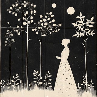 Magma Mirror style, Midjourney V6.1: retro fairy-tale illustration