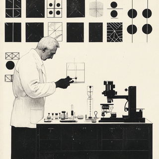 Magma Mirror style, Midjourney V6.1: editorial illustration for popular scientific magazine cover