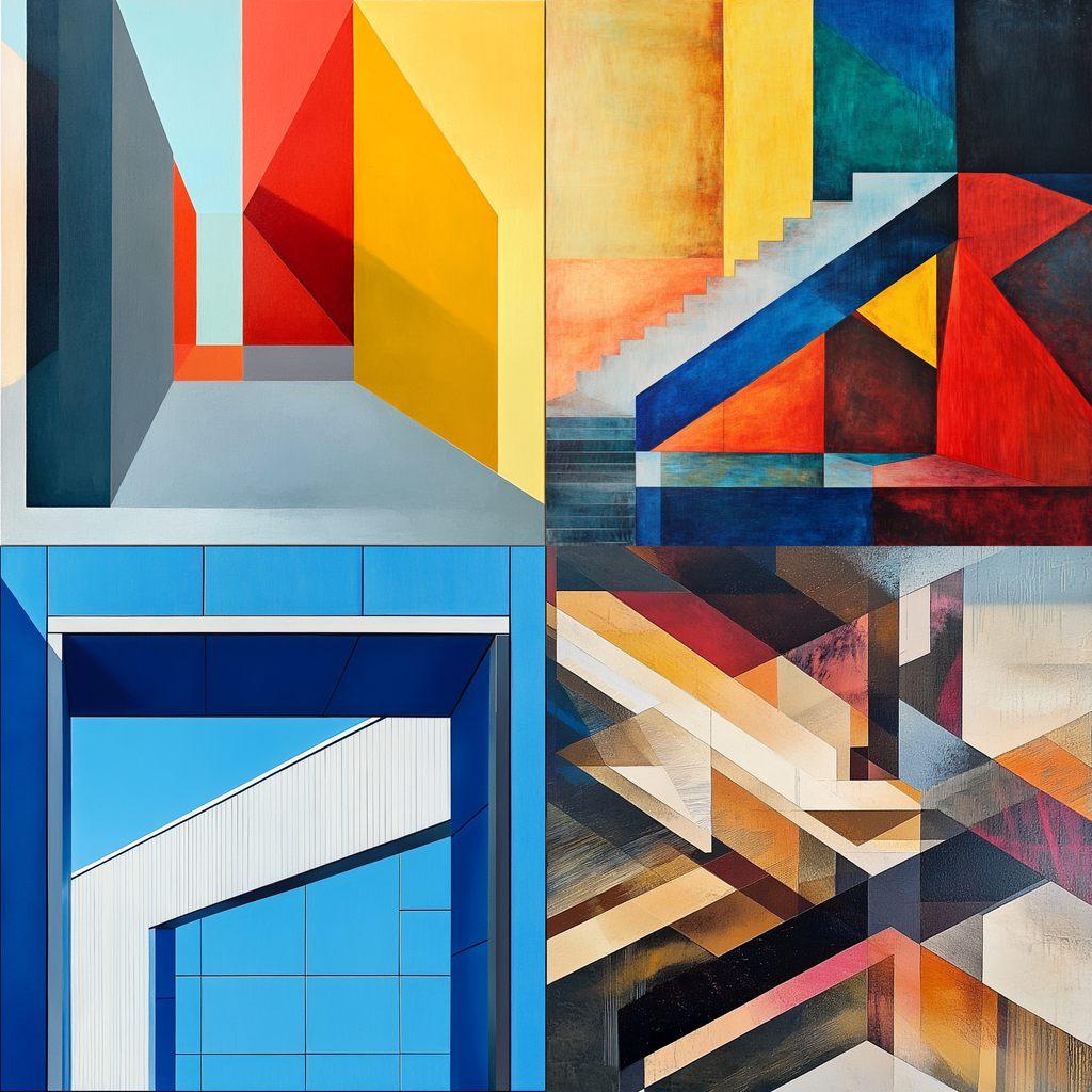 Diagonal composition style, Midjourney V6.1, render 1 of 4