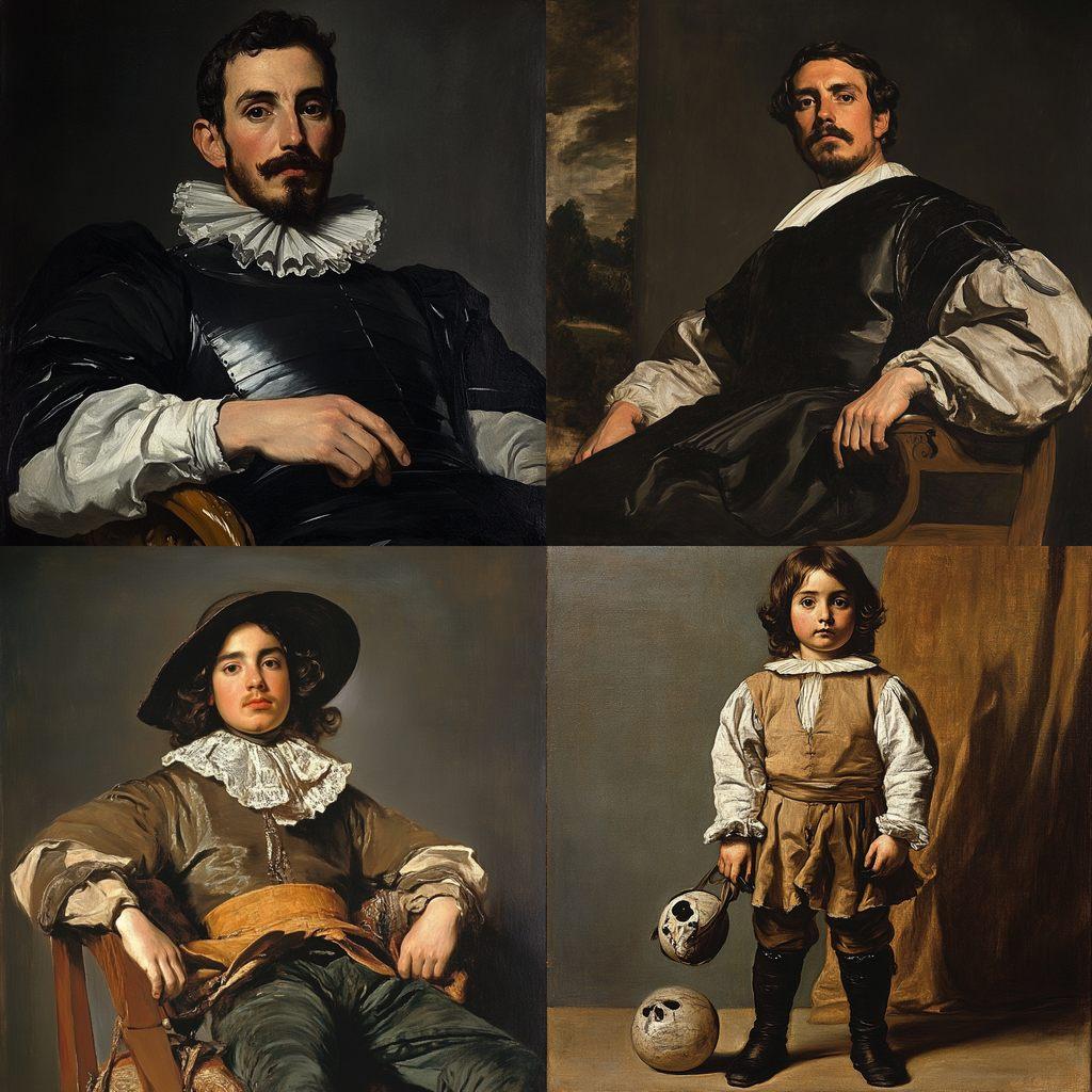 Diego Velazquez style, Midjourney V6.1, render 1 of 4