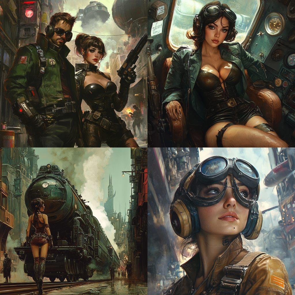 Dieselpunk style, Midjourney V6.1, render 1 of 4