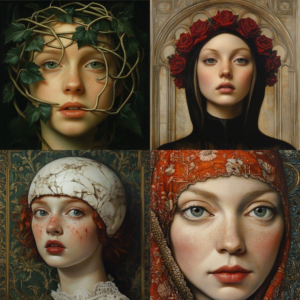 Dino Valls style, Midjourney V6.1, render 1 of 4