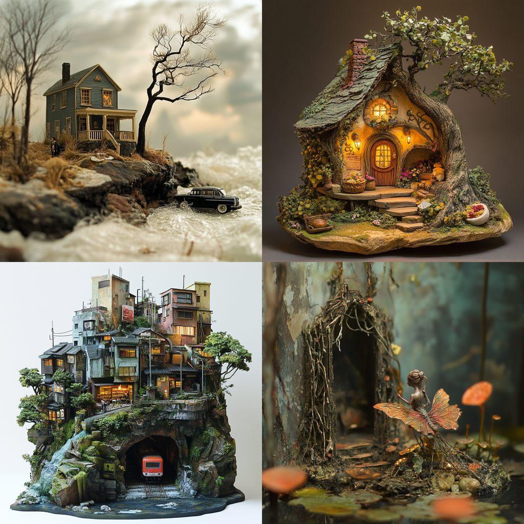 Diorama style, Midjourney V6.1, render 1 of 4