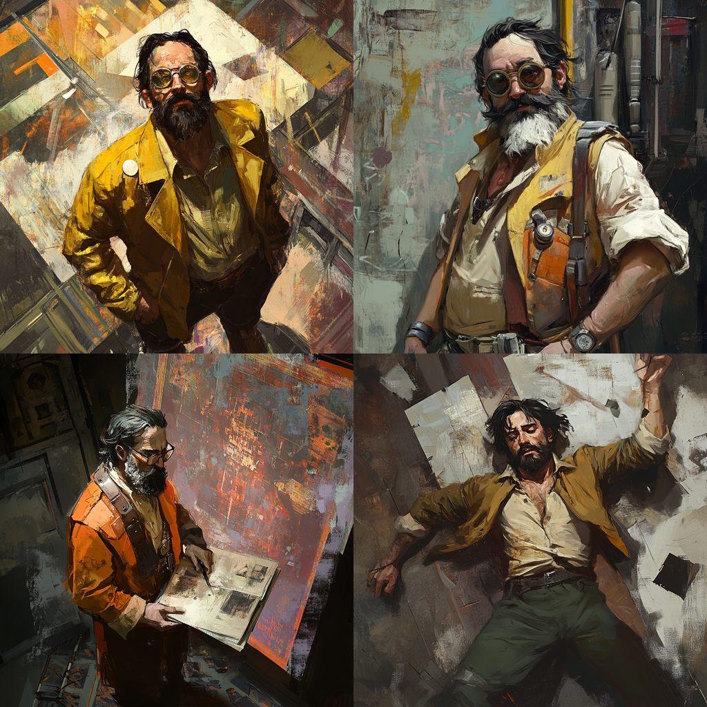 Disco Elysium style, Midjourney V6.1, render 1 of 4