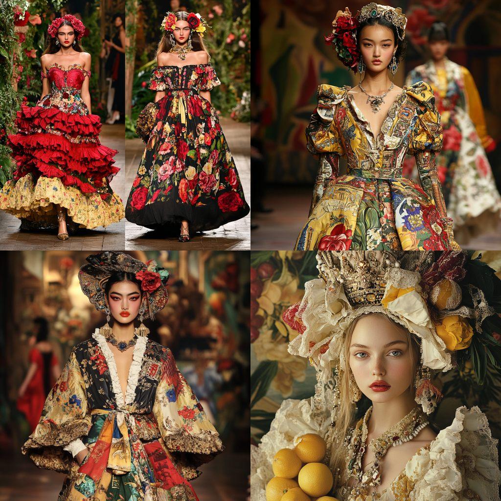 Dolce Gabbana style, Midjourney V6.1, render 1 of 4