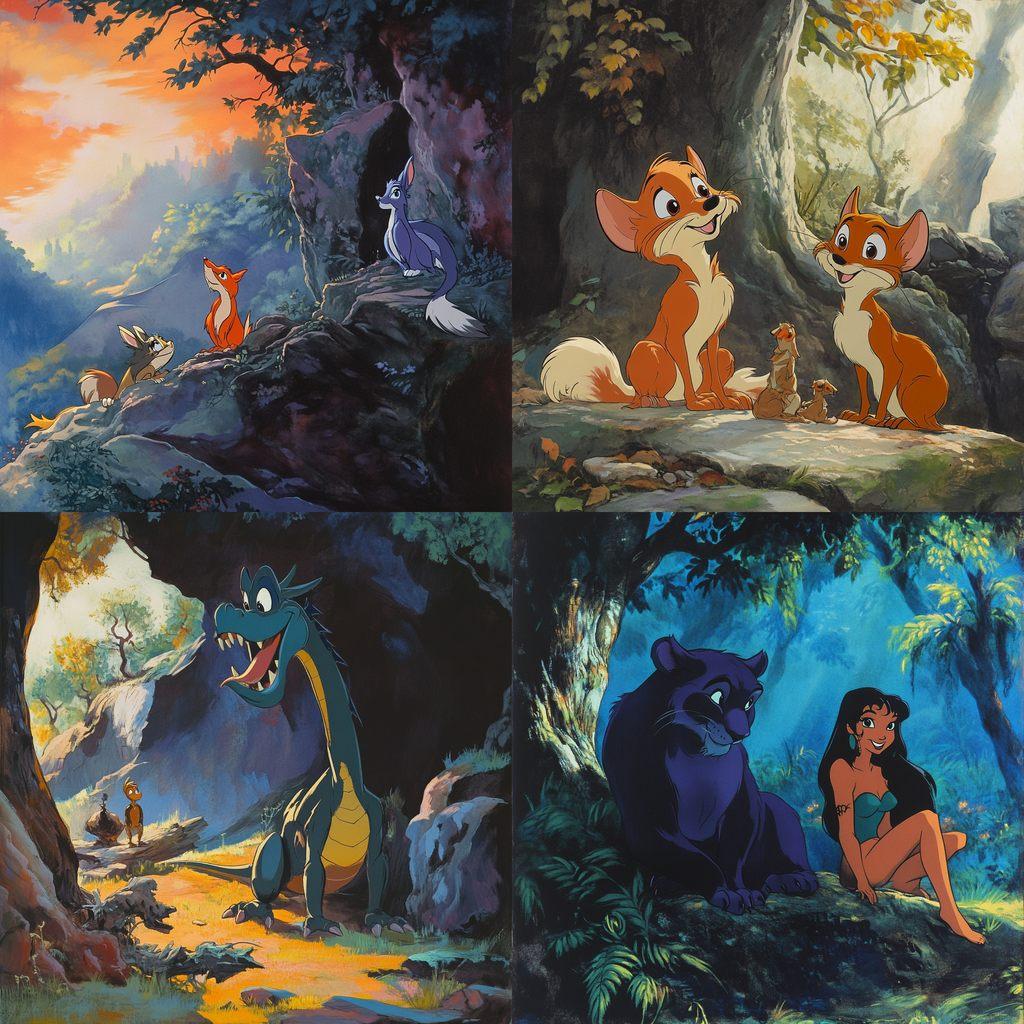 Don Bluth style, Midjourney V6.1, render 1 of 4