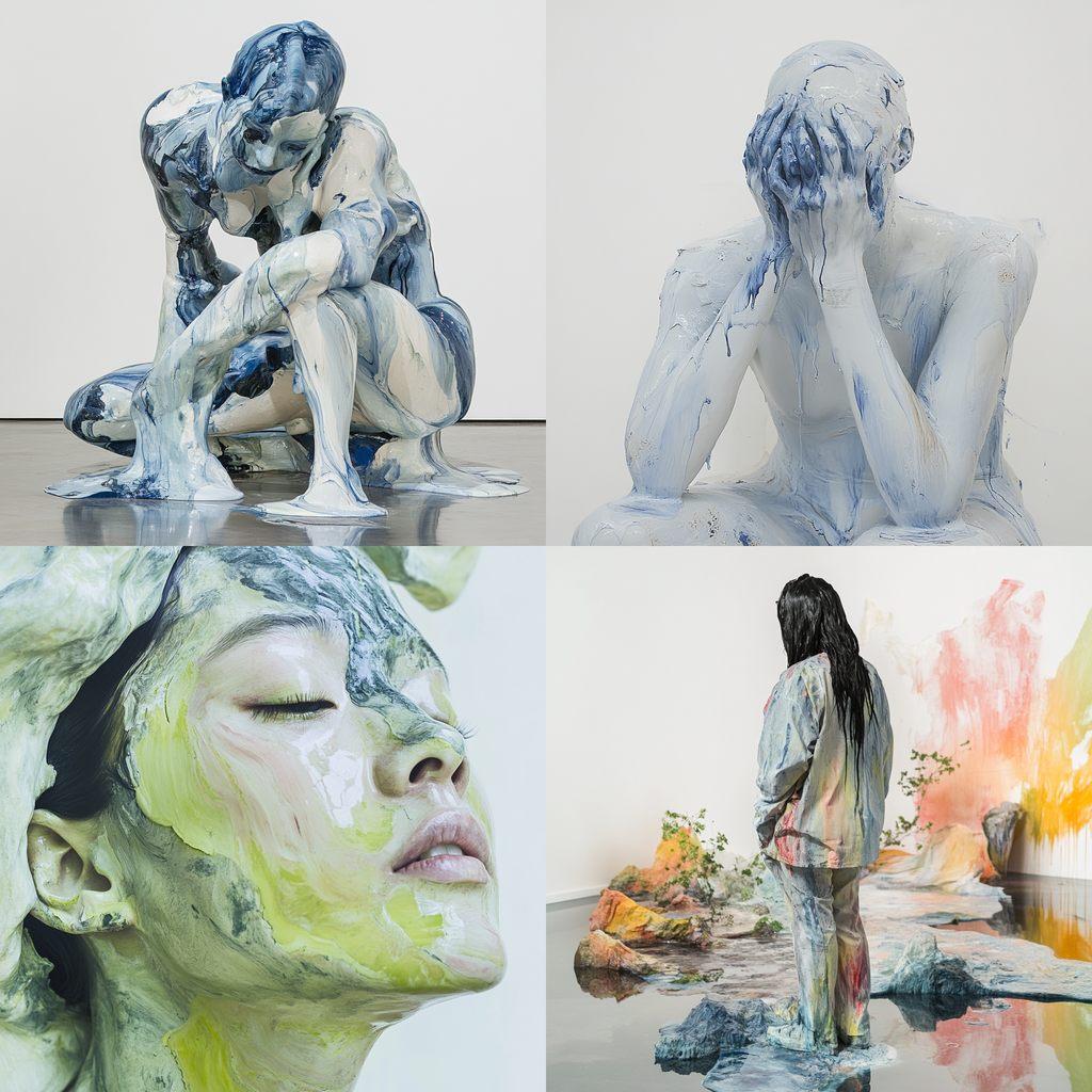 Donna Huanca style, Midjourney V6.1, render 1 of 4