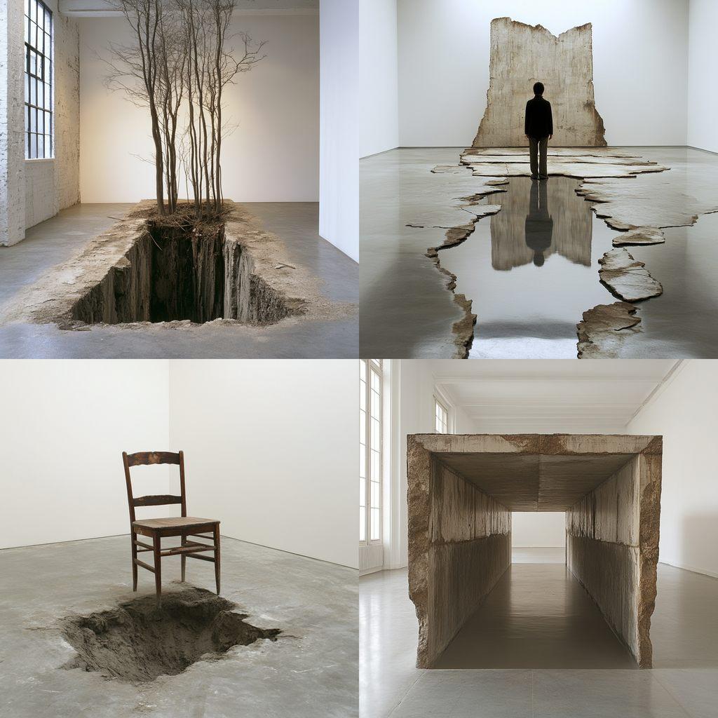 Doris Salcedo style, Midjourney V6.1, render 1 of 4