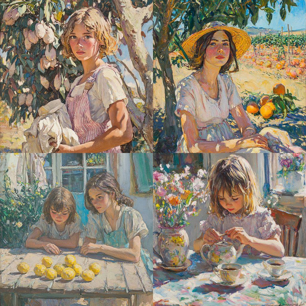 Dorothea Sharp style, Midjourney V6.1, render 1 of 4