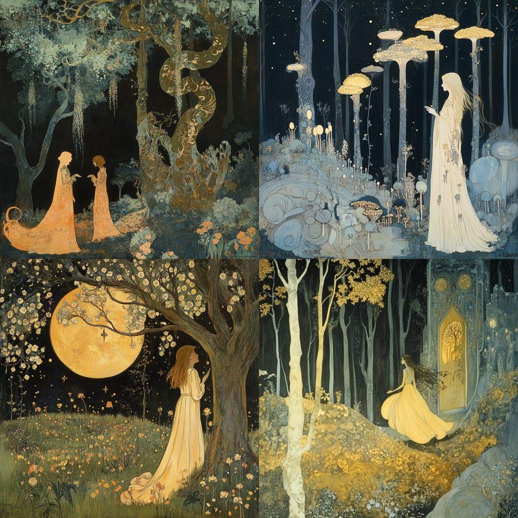 Dorothy Lathrop style, Midjourney V6.1, render 1 of 4