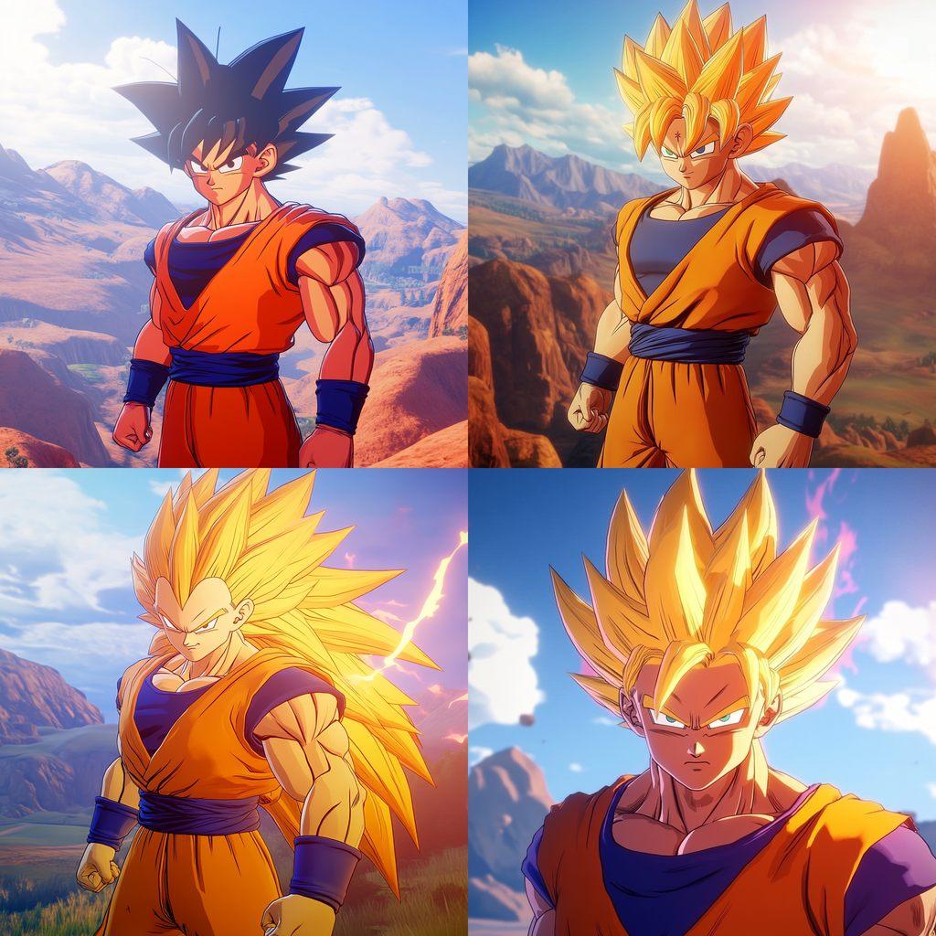 Dragon Ball Z Kakarot style, Midjourney V6.1, render 1 of 4