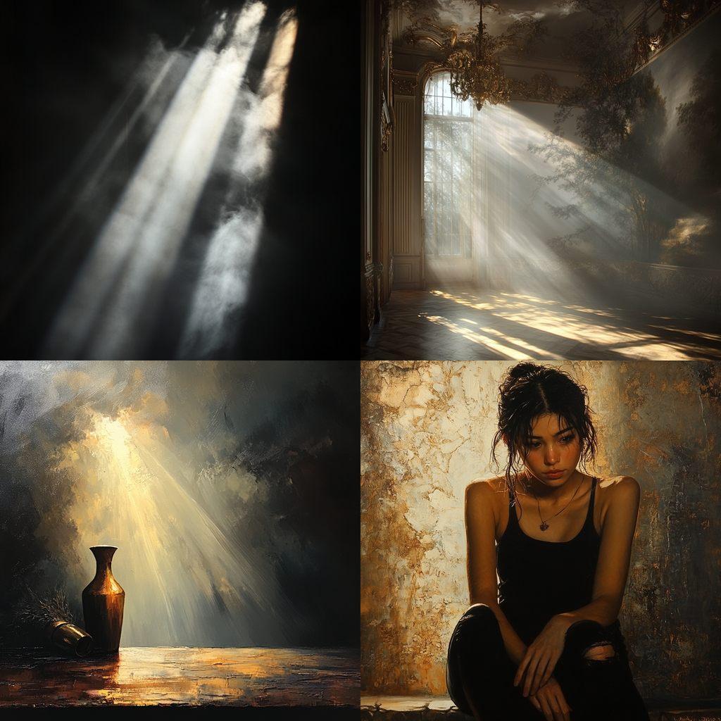 Dramatic lighting style, Midjourney V6.1, render 1 of 4