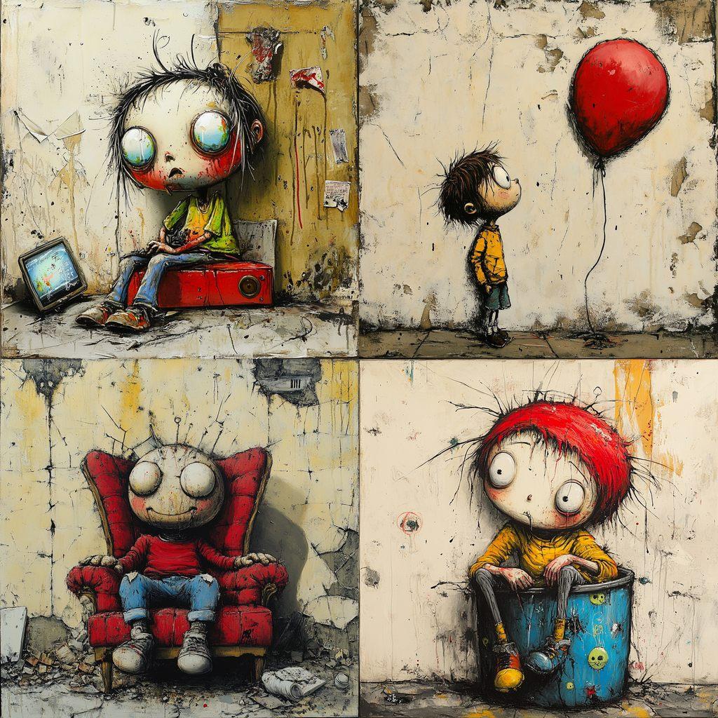 Dran style, Midjourney V6.1, render 1 of 4