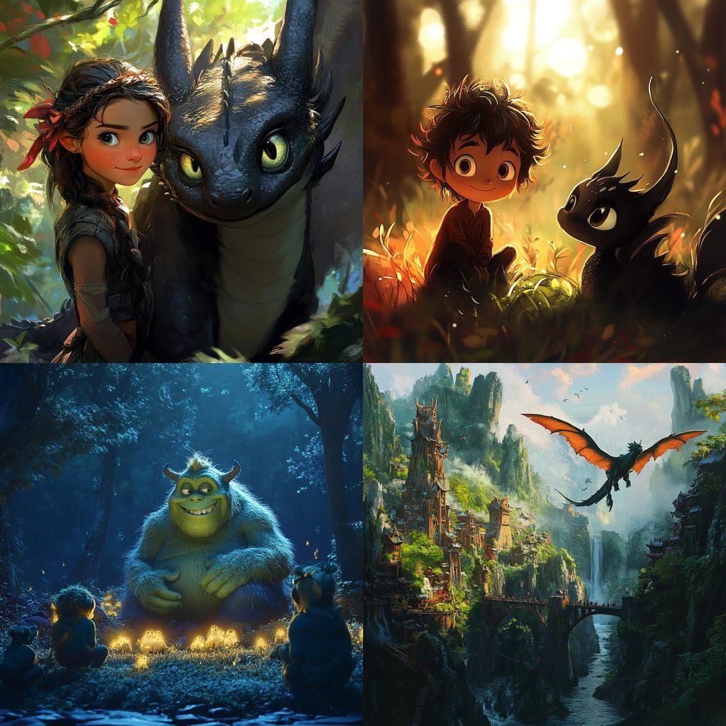 Dreamworks style, Midjourney V6.1, render 1 of 4