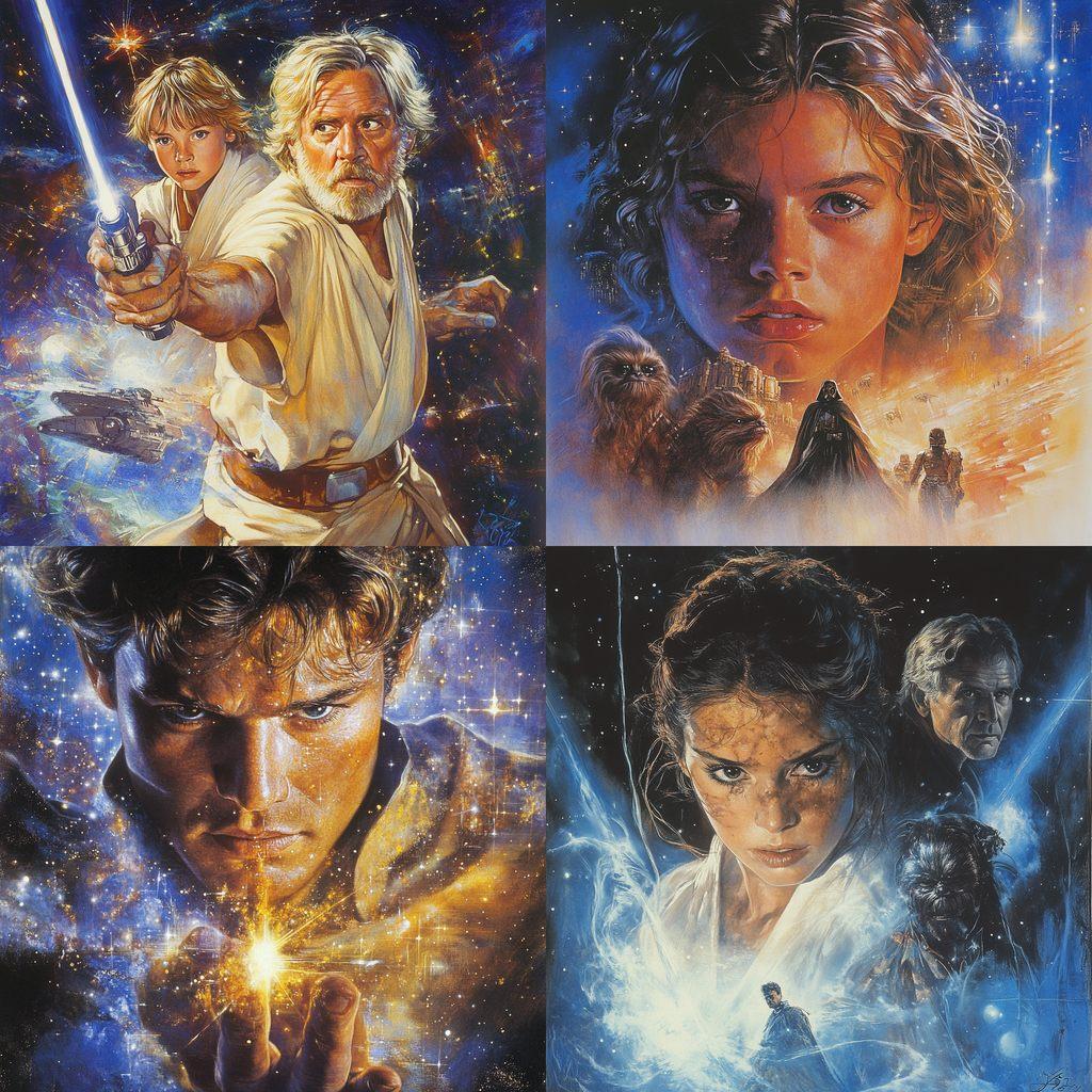 Drew Struzan style, Midjourney V6.1, render 1 of 4