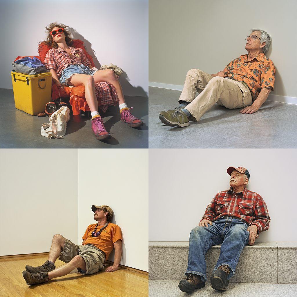 Duane Hanson style, Midjourney V6.1, render 1 of 4