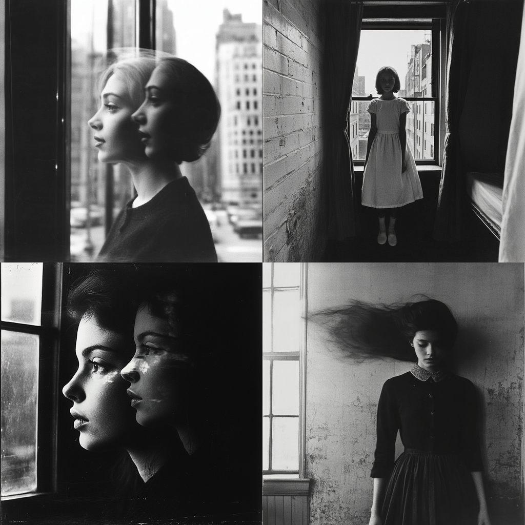 Duane Michals style, Midjourney V6.1, render 1 of 4