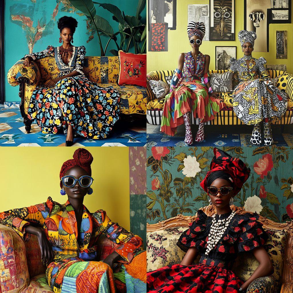 Duro Olowu style, Midjourney V6.1, render 1 of 4