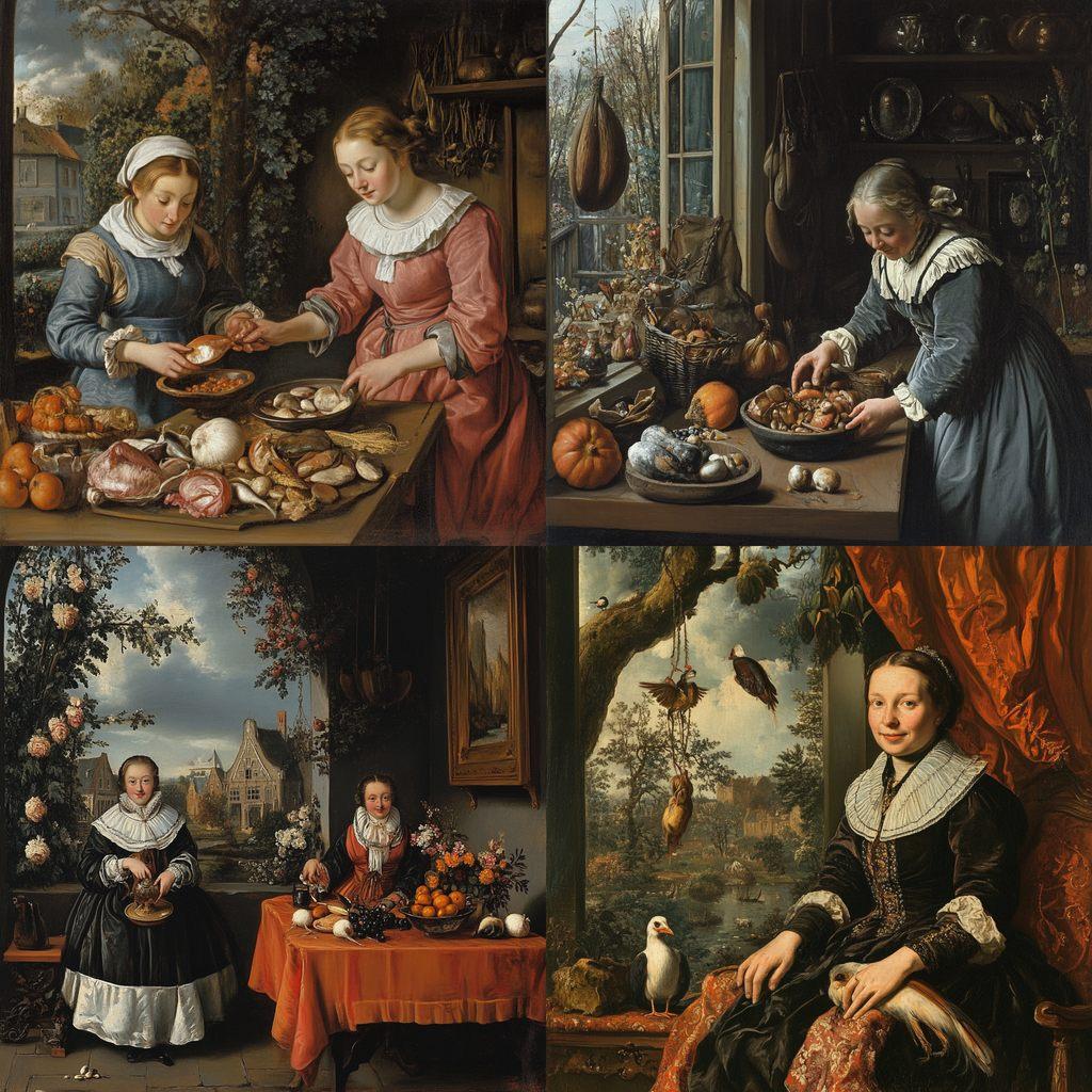 Dutch Golden Age style, Midjourney V6.1, render 1 of 4