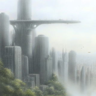 Kavros Graphic Union style, Midjourney V6.1: megacity with futuristic bioarchitecture