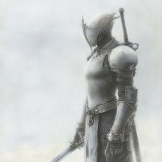 Kavros Graphic Union style, Midjourney V6.1: concept art character design of retropunk steam knight