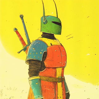 Tealwood Grand Manner style, Midjourney V6.1: concept art character design of retropunk steam knight