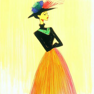 Tealwood Grand Manner style, Midjourney V6.1: haute-couture fashion outfit