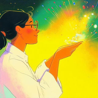 Tealwood Grand Manner style, Midjourney V6.1: editorial illustration for popular scientific magazine cover
