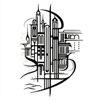 Chrome Ribbon Risoform style, Midjourney V6.1: bold minimalist logo design for Istanbul city municipal services