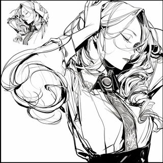Chrome Ribbon Risoform style, Midjourney V6.1: black-and-white manga comic strip