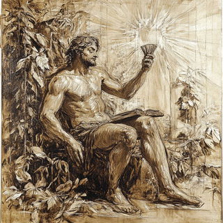 Chrome Ribbon Risoform style, Midjourney V6.1: classical 18th-century oil painting