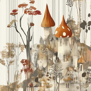 Rimebeam Coast style, Midjourney V6.1: retro fairy-tale illustration