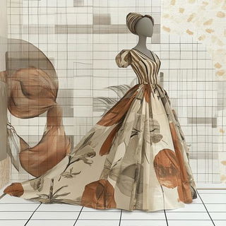 Rimebeam Coast style, Midjourney V6.1: haute-couture fashion outfit