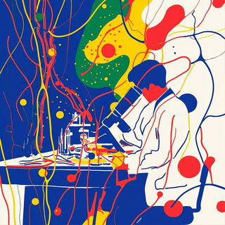 Prismatic Grotto style, Midjourney V6.1: editorial illustration for popular scientific magazine cover