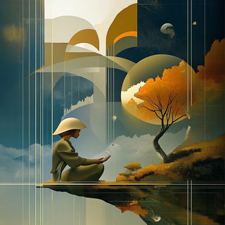 Thicket Mythocollage style, Midjourney V6.1: retro fairy-tale illustration