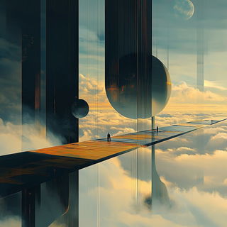 Thicket Mythocollage style, Midjourney V6.1: cinematic shot from sci-fi movie