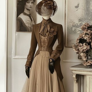 Lanterncut Cinema style, Midjourney V6.1: haute-couture fashion outfit