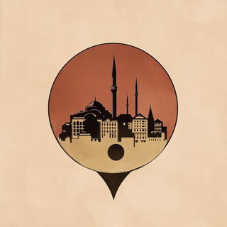 Lanterncut Cinema style, Midjourney V6.1: bold minimalist logo design for Istanbul city municipal services