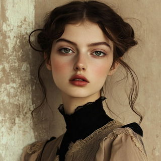 Lanterncut Cinema style, Midjourney V6.1: photographic portrait of female protagonist