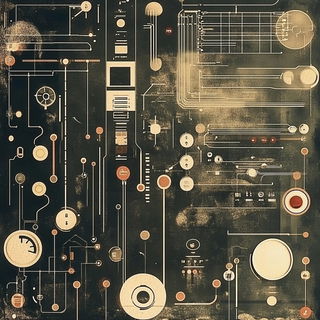 Lanterncut Cinema style, Midjourney V6.1: technical infrastructure blueprint schematics