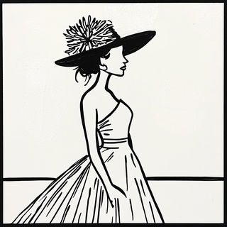 Floraeronautica style, Midjourney V6.1: haute-couture fashion outfit