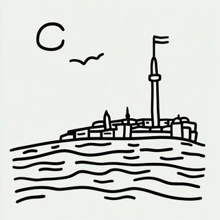 Floraeronautica style, Midjourney V6.1: bold minimalist logo design for Istanbul city municipal services