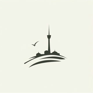 Blossomblack style, Midjourney V6.1: bold minimalist logo design for Istanbul city municipal services