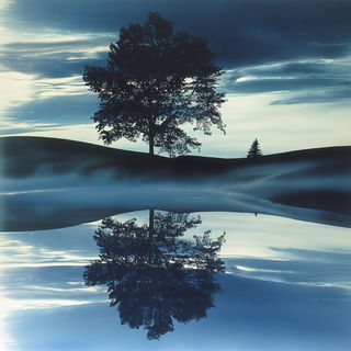 Pagoda Billboard Atelier style, Midjourney V6.1: realistic landscape photograph of quiet dawn