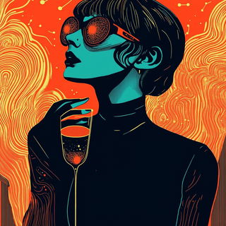 Suncoil Wash style, Midjourney V6.1: editorial illustration for popular scientific magazine cover