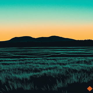 Suncoil Wash style, Midjourney V6.1: realistic landscape photograph of quiet dawn
