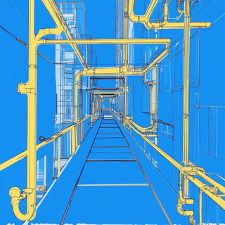 Flamehydrographica style, Midjourney V6.1: technical infrastructure blueprint schematics