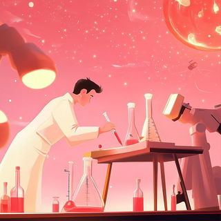 Lighttrail Cutroom style, Midjourney V6.1: editorial illustration for popular scientific magazine cover