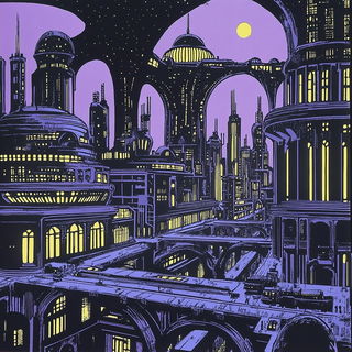 Sulfur Mist Convoy style, Midjourney V6.1: megacity with futuristic bioarchitecture